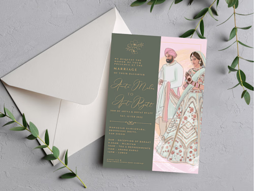 Wedding Invitation Design and Illustrations