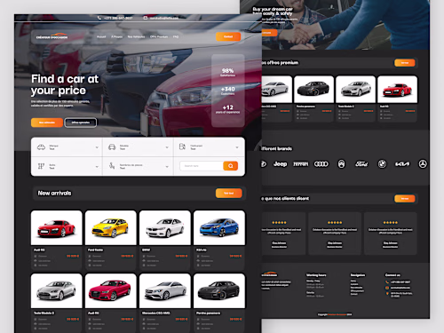 Créateur d'occasion : Used cars webflow website