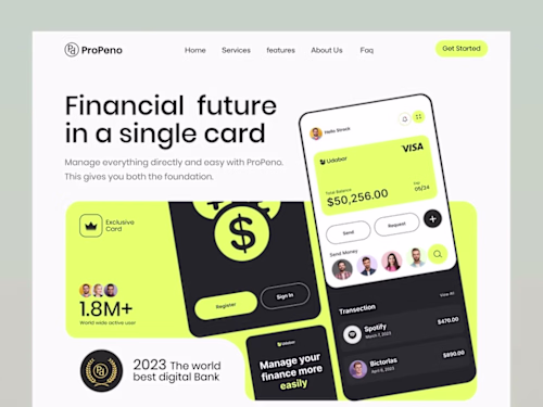online banking website ui ux design