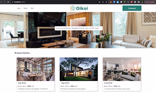 Real Estate Decentralized App