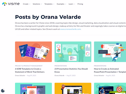 Blog Content Creation for Visme
