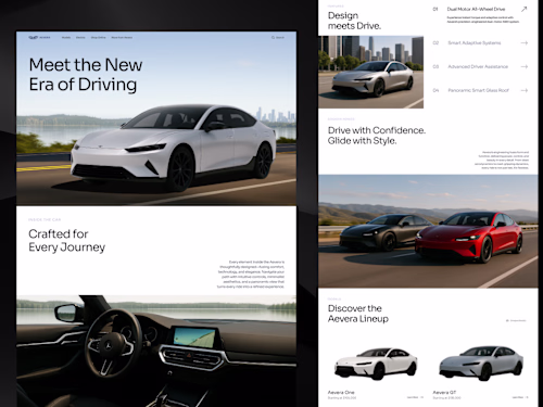 High Tech Car Landing Page Exploration
