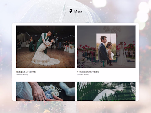 Myra — Wedding Photography Template