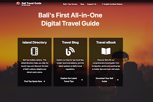 Bali Ready | e-commerce site, blog, CRUD app & data scrapper