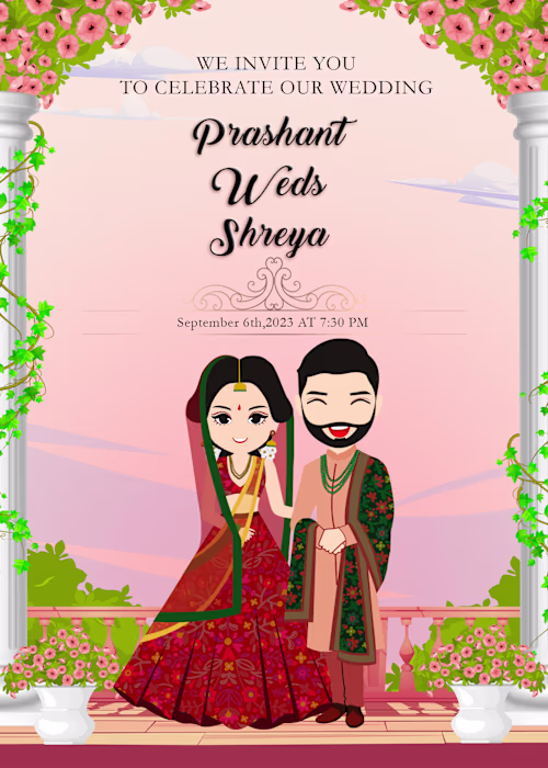Marriage Invitation card design