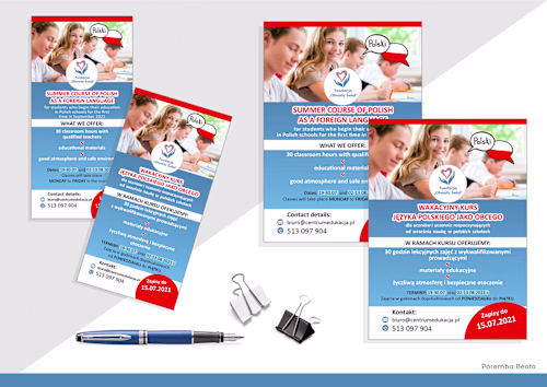 Design of leaflets, flyers, booklets