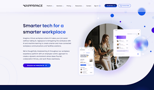 Appspace AI Landing Page Design