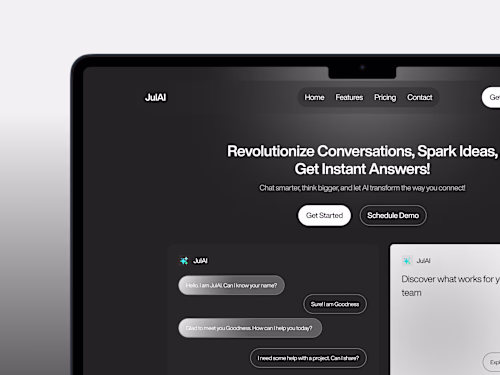 JulAI - AI Chatbot Landing Page Design