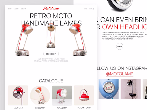 Motolamps. E-commerce Website
