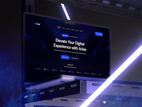 Arise : Landing Page Design & Framer Development