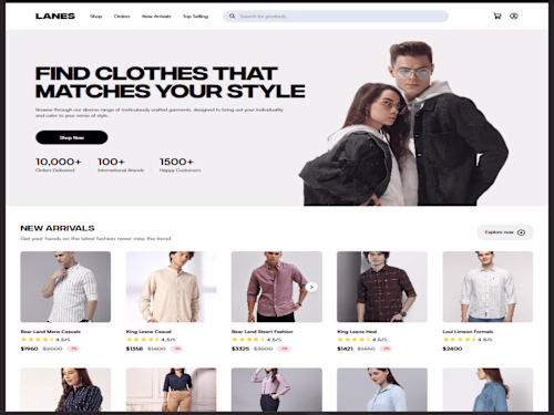 Lanes Ecommerce – E-commerce Platform - Personal Project