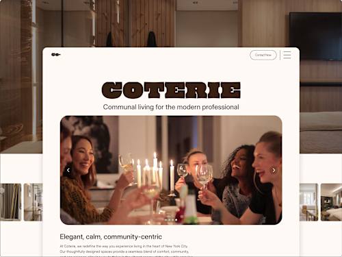 Coterie —  Real Estate Site · Framer Template Development