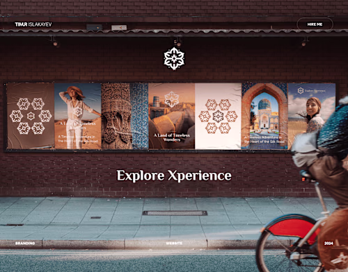Website in Framer Figma for Explore Xperience Travel company
