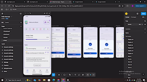 I'm designing a goal-tracking app designed to act as a digit...
