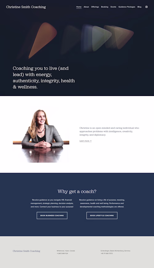 Squarespace Website w/ Booking