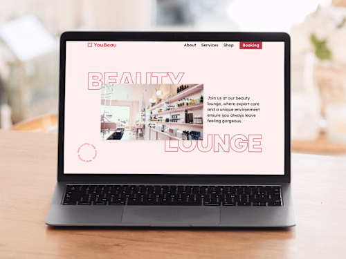 Minimalistic website for unique beauty lounge