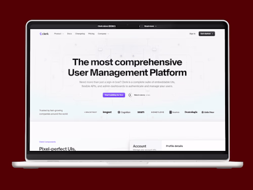 Clerk User Management Platform UI/UX Design