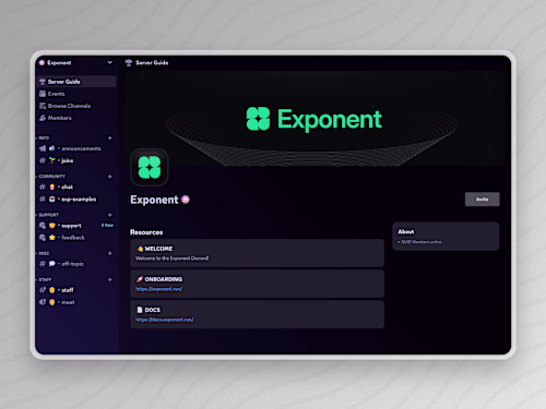 Exponent Discord - Setup & Moderation