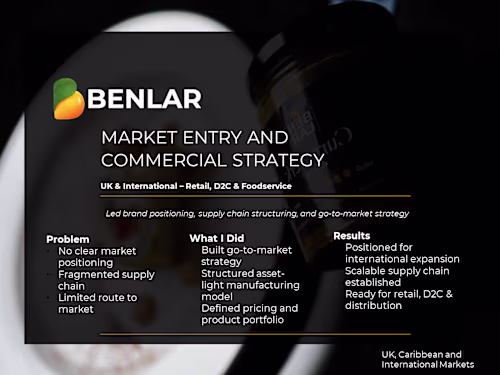 Led the commercial strategy and