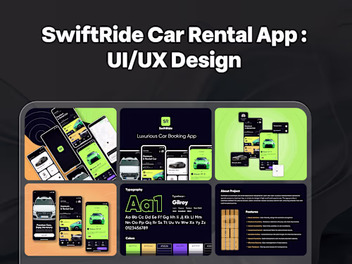 SwiftRide Car Rental App : UI/UX Design
