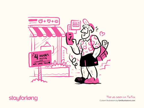 Stay For Long Custom illustrations