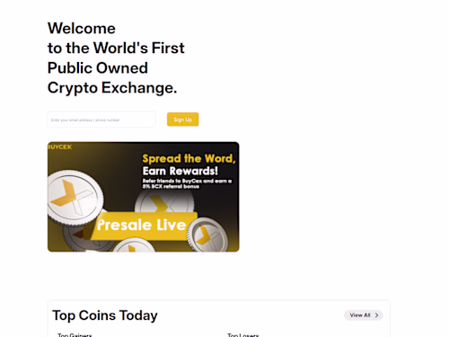 BuyCex.com | World First Public Owned Centralized Crypto Exchan…