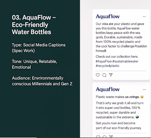 AquaFlow -  Eco-Friendly Water Bottles