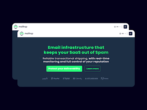 This concept for Mailtrap explores