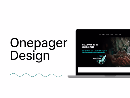 Onepager Design - health and care
