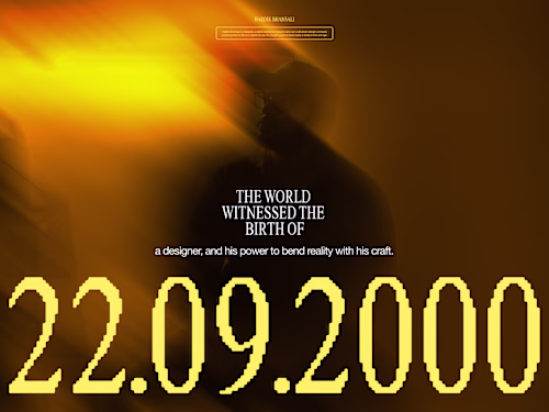 22.09.2000 HE WAS BORN