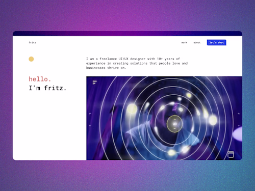 ffritz.design (Framer development)