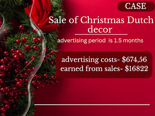 
Case - Sales of New Year's Dutch decor
Specialization: Targetin