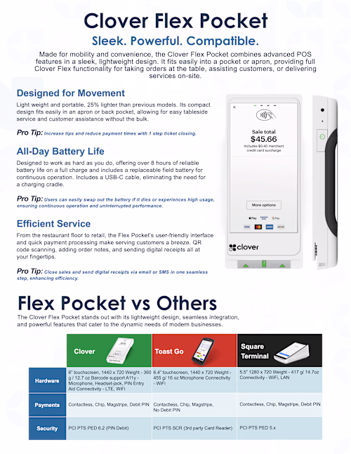 Clover Product One-Sheets for Sales 