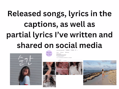 Songs and lyrics I've written