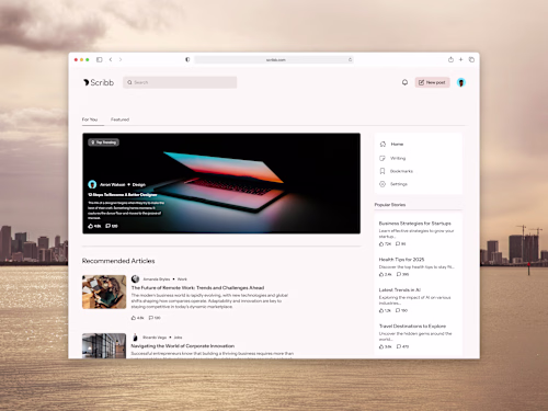 Scribb — A Dynamic Digital Space for Thoughtful Expression
