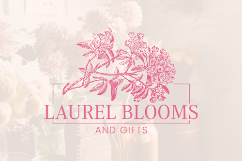 Logo Design For Laurel Blooms flower shop