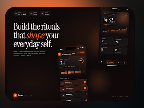 Ember | Habit and Focus App Design