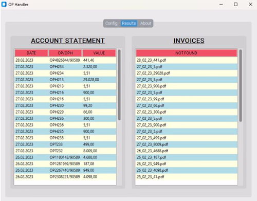 Account Statement Checking Tool