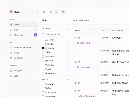 Posta - Social Media Management Platform