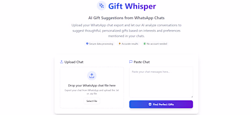 GiftWhisper – AI Gift Ideas from WhatsApp Chats