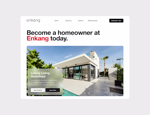 Enkang Landing page redesign