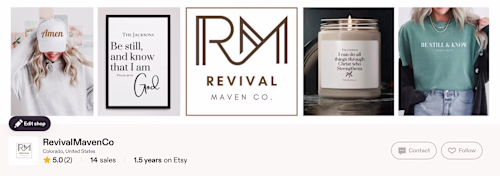 Built and launched two Etsy