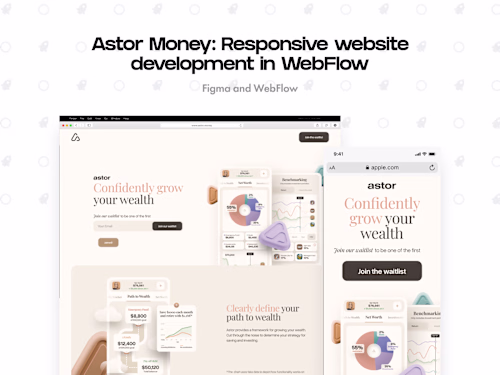 Astor Money: Responsive website development in WebFlow