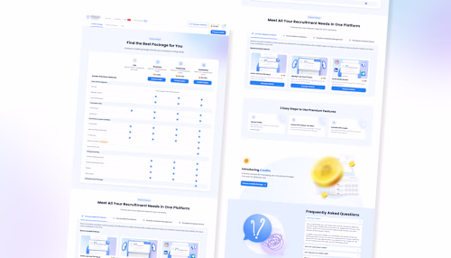Recruitment Platform Feature Landing Page