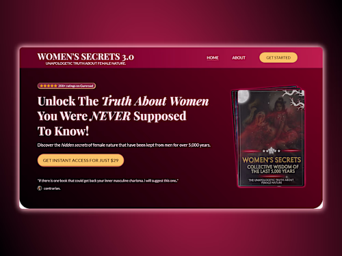 Women's Secrets 3.0 - Landing page development