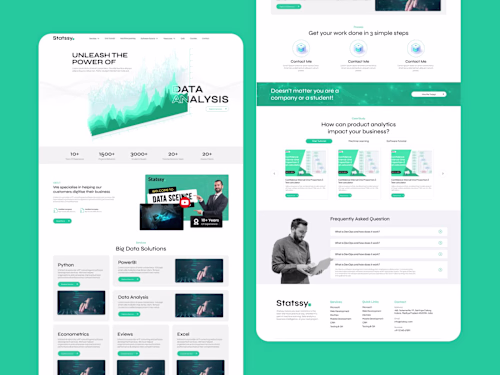 UI/UX Design for Data Analytics Website