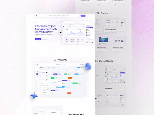FlowUp – A SaaS Landing Page in Framer