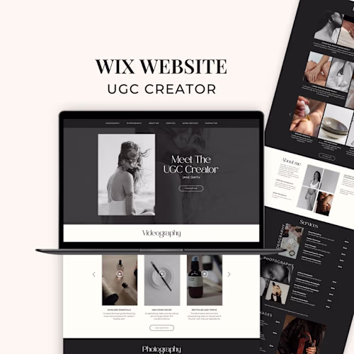 UGC Portfolio Wix Website Template,