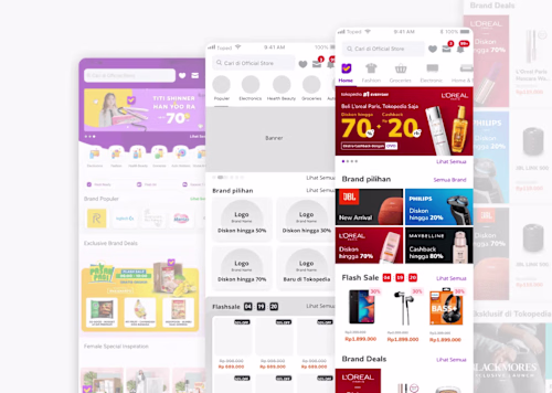 Tokopedia Official Store: Revamp entire page 