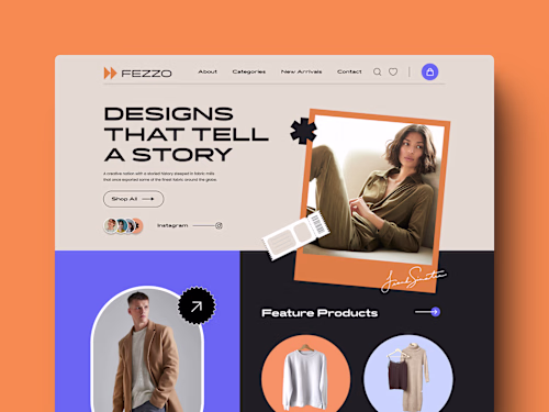 Fezzo - Clothing brand Website Design 